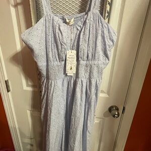 Vogue Kids Sky Blue Eyelet Sundress